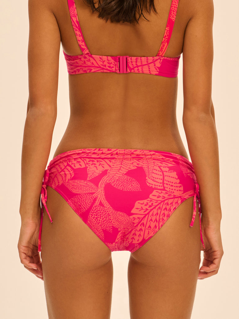 Culotte de bain taille haute - Imprimé Bright Rose