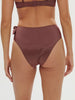 Culotte de bain taille haute - Lurex Dark Purple