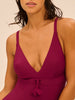 Maillot de bain 1 pièce de bain avec armatures cachées - Cassis