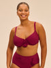 Haut de maillot de bain avec armatures - Cassis
