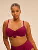 Haut de maillot de bain avec armatures - Cassis