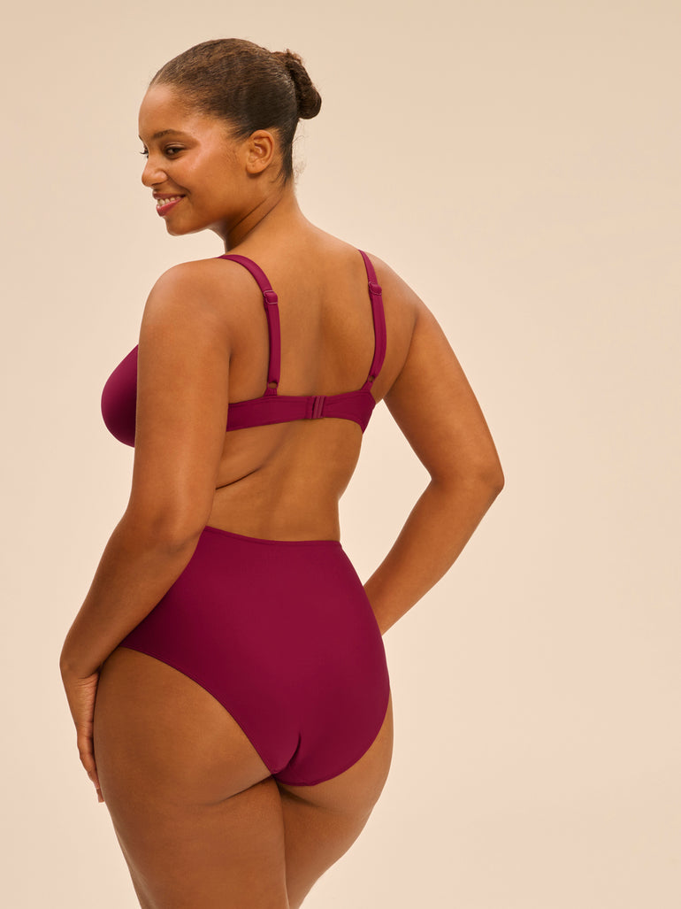Haut de maillot de bain avec armatures - Cassis