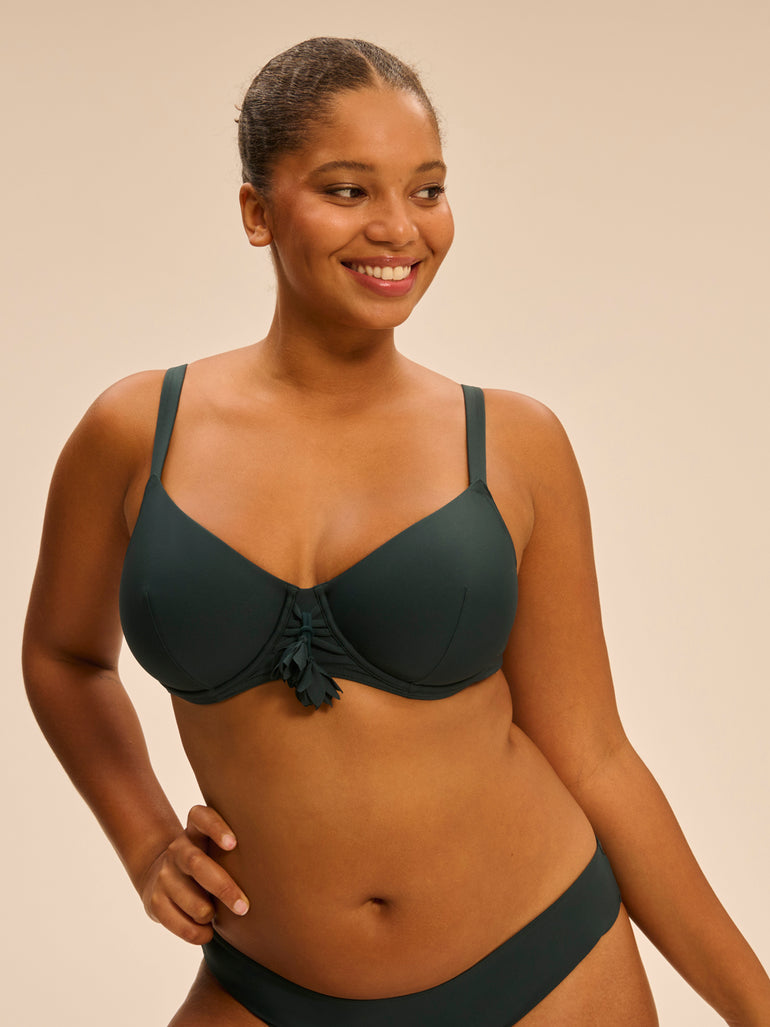 Haut de maillot de bain avec armatures - Vert Tropical