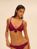 Haut de maillot de bain triangle sans armature - Cassis