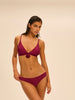 Haut de maillot de bain triangle sans armature - Cassis