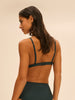 Haut de maillot de bain triangle sans armature - Vert Tropical