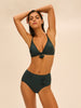 Haut de maillot de bain triangle sans armature - Vert Tropical