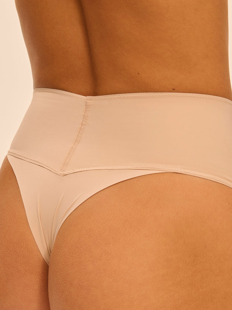 String gainant taille haute - Peau Rosée