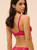 Soutien-gorge avec armatures décolleté plongeant - Cranberry