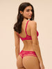 Soutien-gorge avec armatures décolleté plongeant - Cranberry