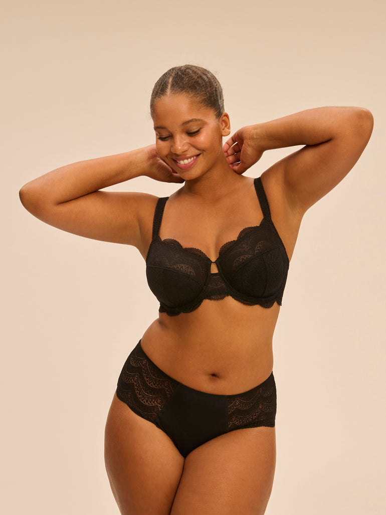 Culotte menstruelle flux moyen - Noir