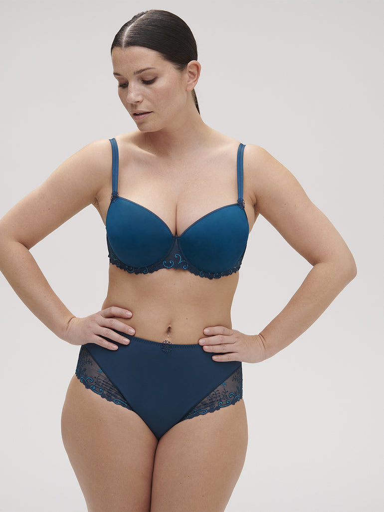 Soutien-gorge décolleté carré en spacer 3D - Bleu Prestige