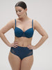 Soutien-gorge décolleté carré en spacer 3D - Bleu Prestige