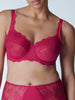 Soutien-gorge avec armature decollete carre - Cranberry