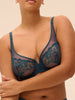 Soutien-gorge avec armatures décolleté plongeant - Bleu Prestige