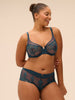 Soutien-gorge avec armatures décolleté plongeant - Bleu Prestige