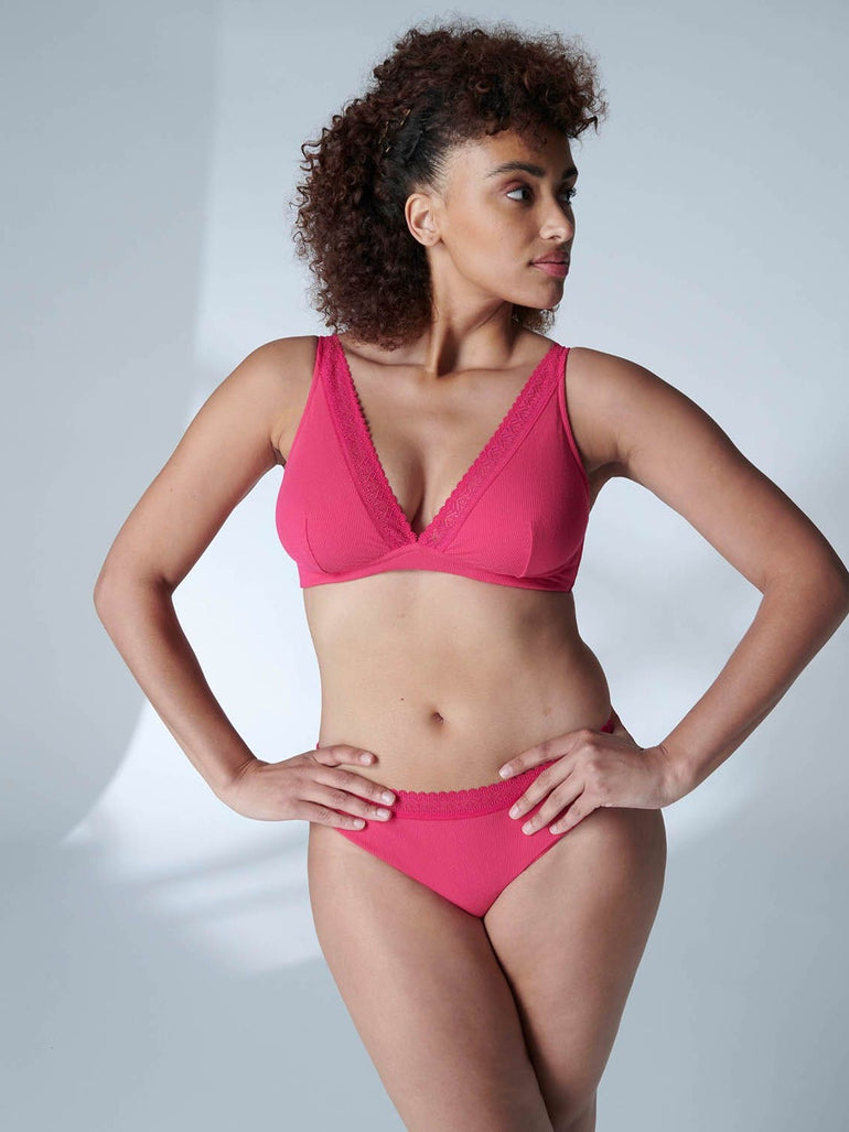 Soutien-gorge sans-armatures structuré - Fuschia