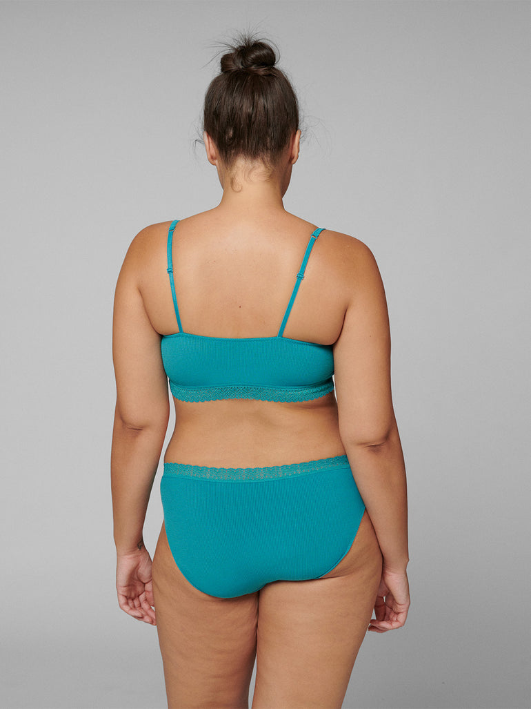 Soutien-gorge triangle sans-armatures - Bleu Saline