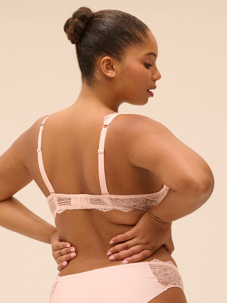 Soutien-gorge triangle avec armatures - Poudre Pétale