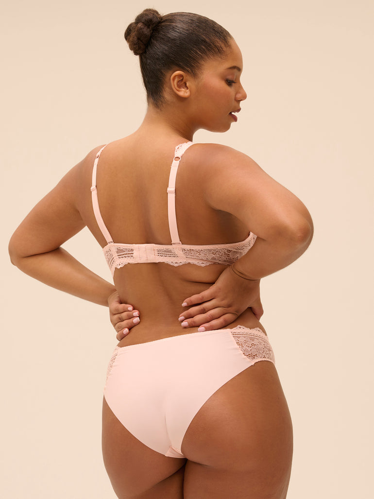 Soutien-gorge triangle avec armatures - Poudre Pétale