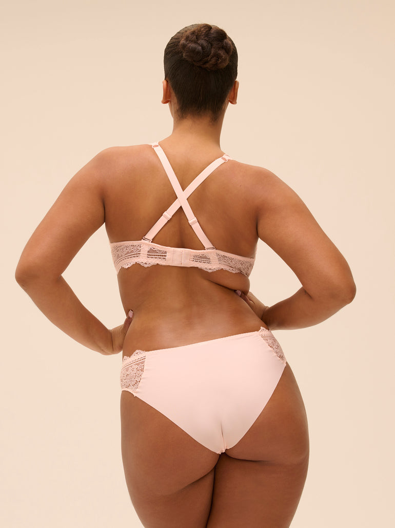 Soutien-gorge triangle avec armatures - Poudre Pétale