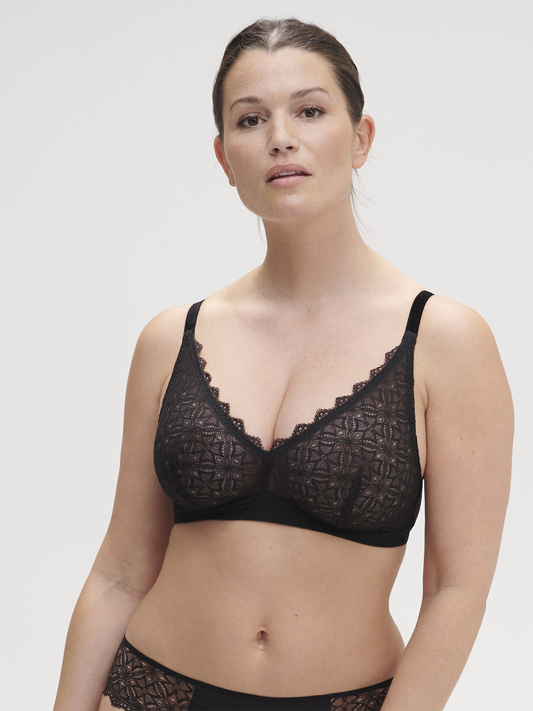Soutien-gorge sans-armatures structuré - Noir