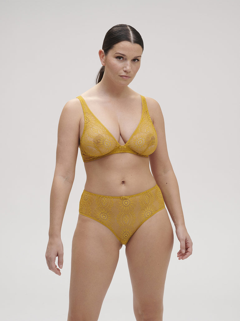 Soutien-gorge triangle sans-armatures - Golden Yellow