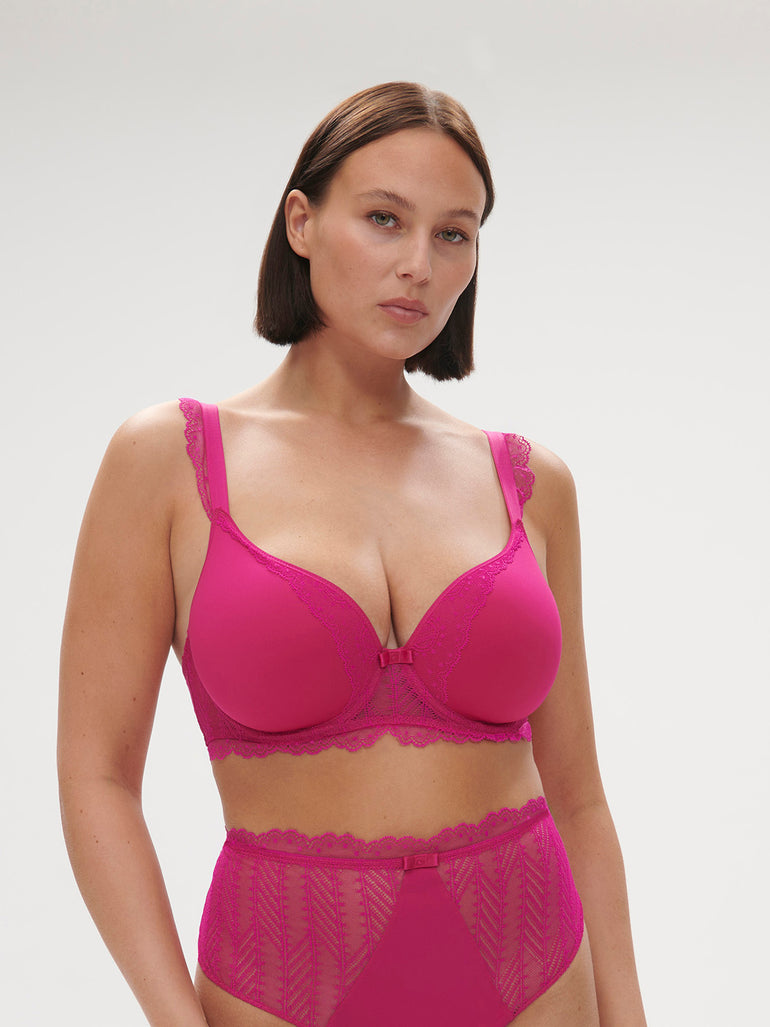 Soutien-gorge spacer décolleté plongeant - Rose Hibiscus