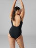 Maillot de bain 1 pièce bonnet mousse sans armature - Noir