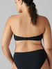 Haut de maillot de bain bandeau mousse avec armatures - Noir
