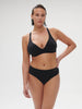 Culotte de bain taille haute - Noir