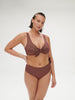 Haut de maillot de bain triangle sans armature - Lurex Dark Purple