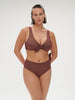Haut de maillot de bain triangle sans armature - Lurex Dark Purple
