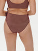 Culotte de bain taille haute - Lurex Dark Purple