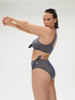Culotte de bain taille haute - Lurex Midnight