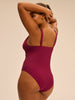 Maillot de bain 1 pièce de bain avec armatures cachées - Cassis