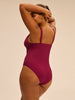 Maillot de bain 1 pièce de bain avec armatures cachées - Cassis
