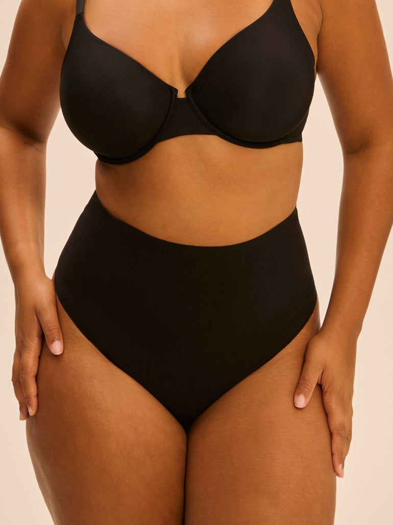 String gainant taille haute - Noir