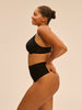 String gainant taille haute - Noir