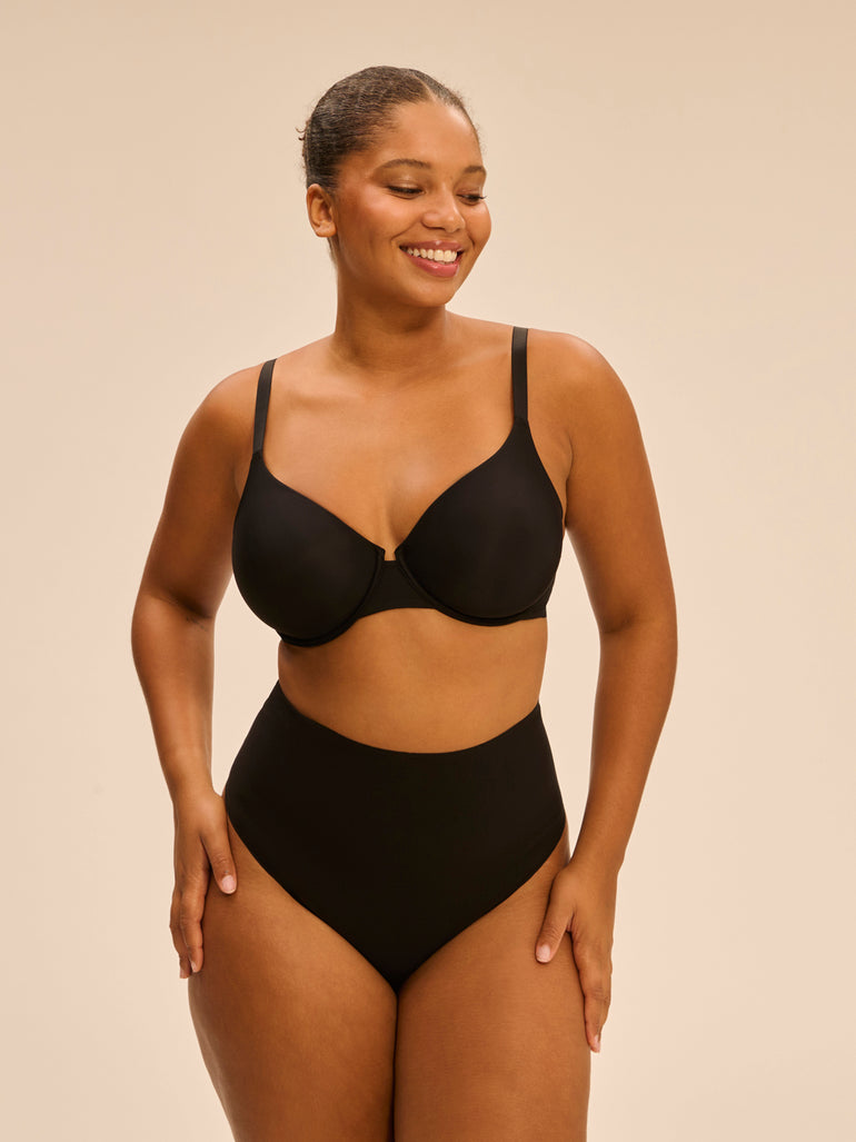String gainant taille haute - Noir