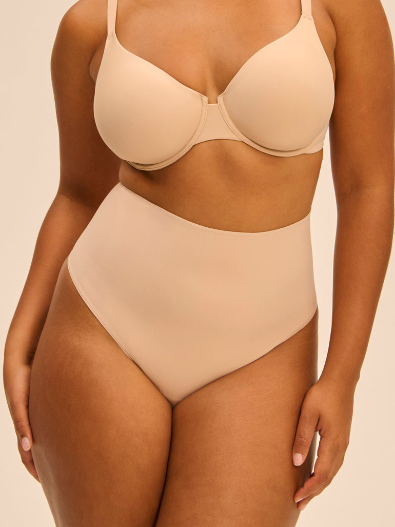 String gainant taille haute - Peau Rosée