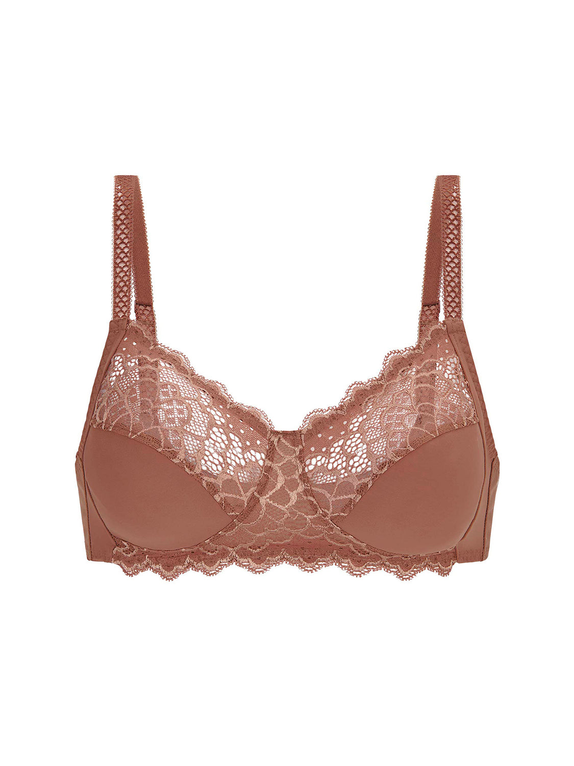 Soutien-gorge sans-armatures structuré - Brun coco