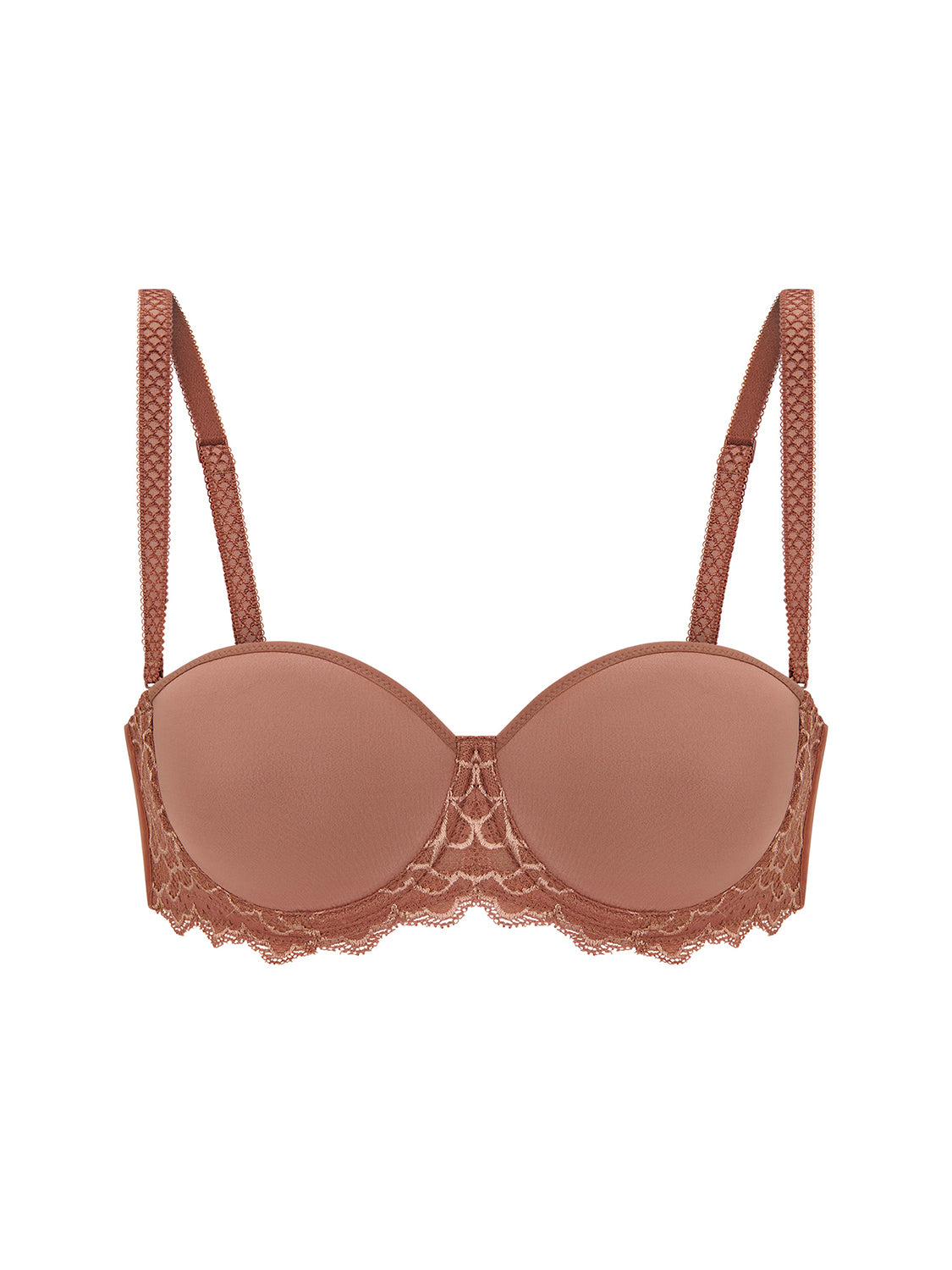 Soutien-gorge sans bretelles en Spacer 3D - Brun coco