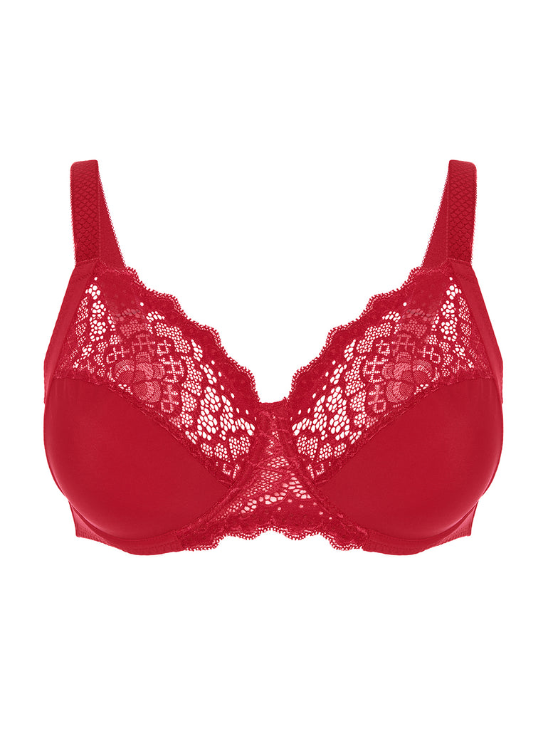 Soutien-gorge avec armatures emboîtant - Rouge Tango