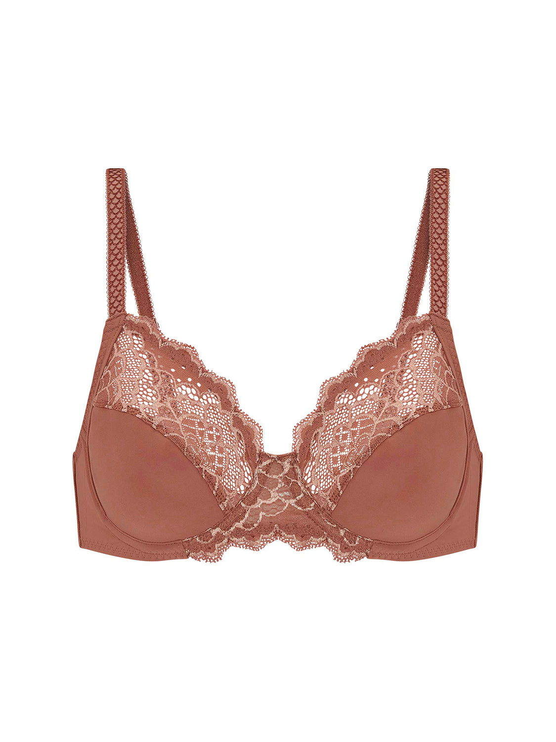 Soutien-gorge avec armatures emboîtant - Brun coco