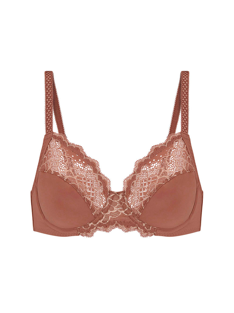 Soutien-gorge avec armatures emboîtant - Brun coco