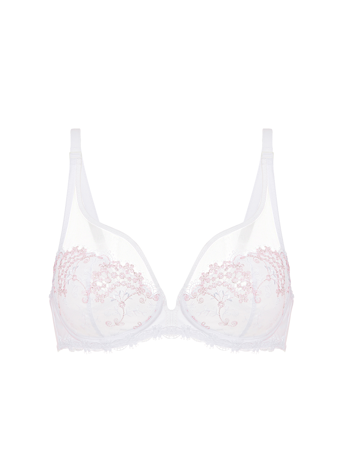 Soutien-gorge avec armature décolleté plongeant - Blanc Cristal