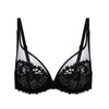 Soutien-gorge avec armatures décolleté plongeant - Noir