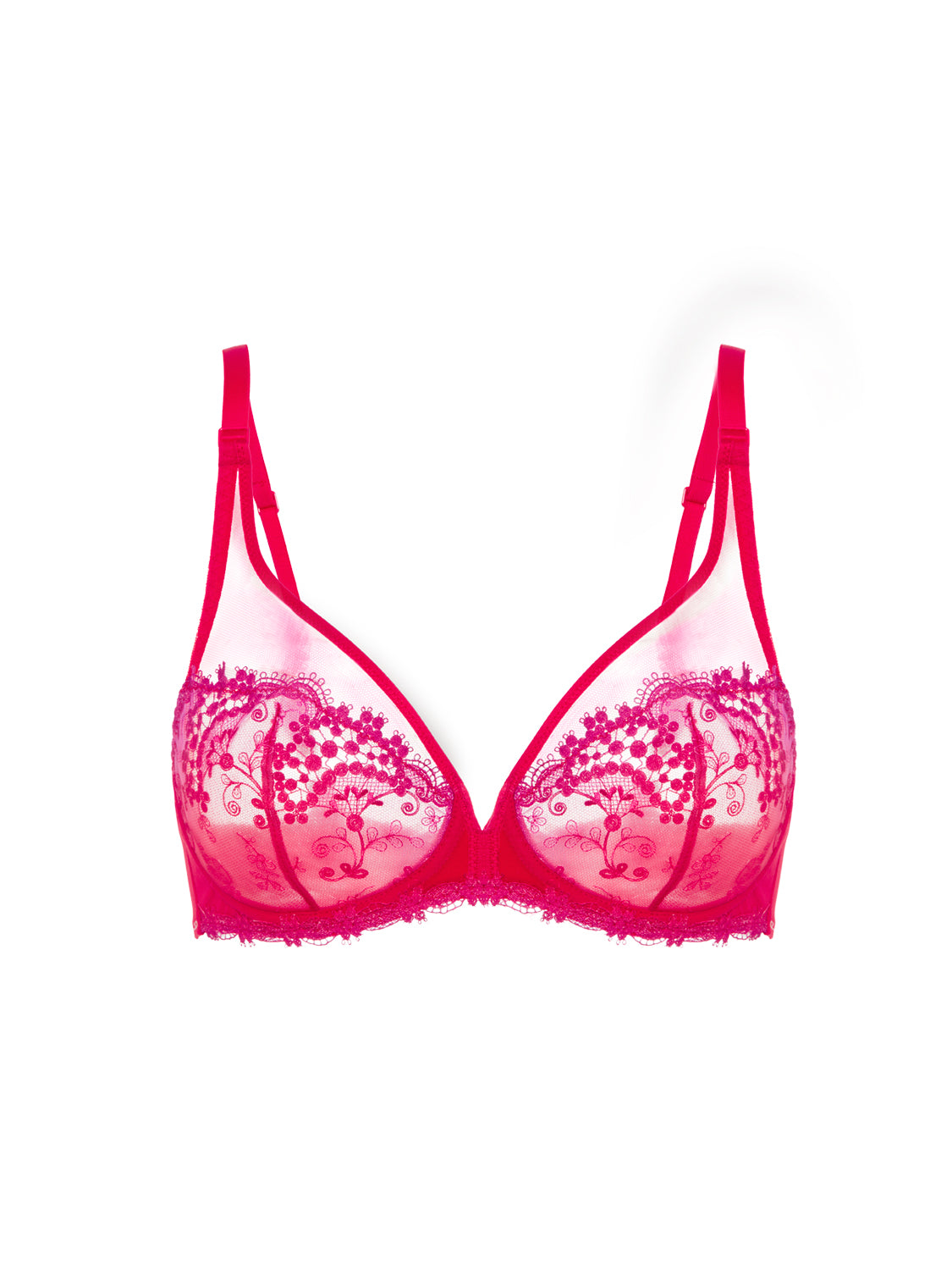 Soutien-gorge avec armature décolleté plongeant - Rouge Rainbow