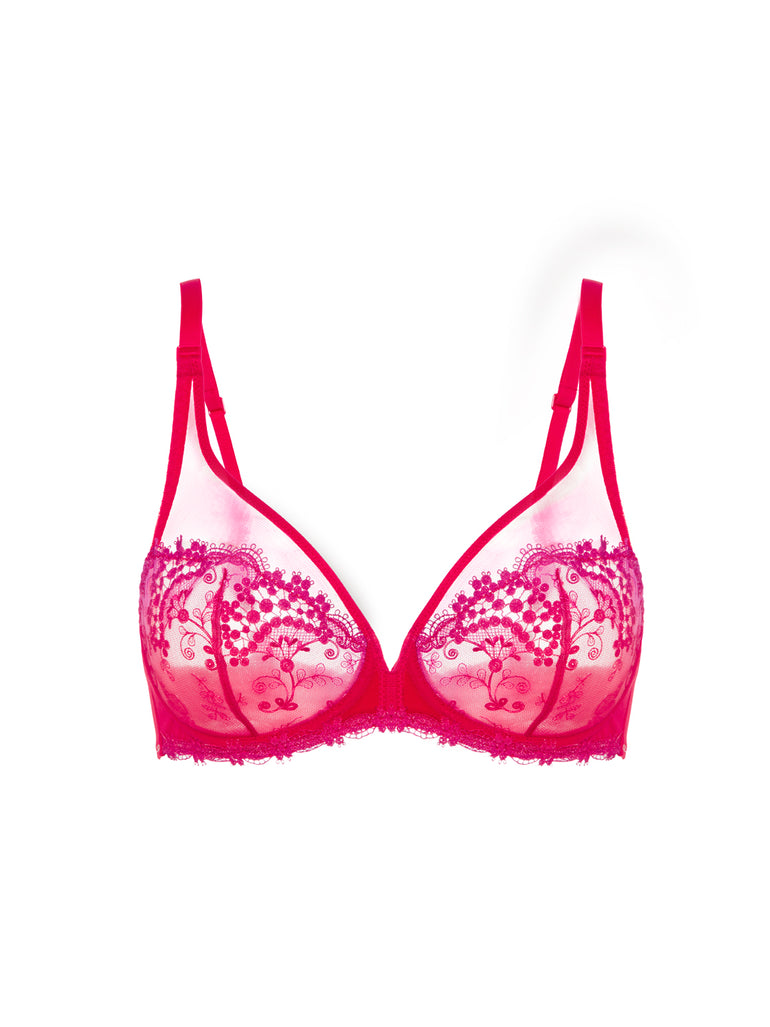 Soutien-gorge avec armature décolleté plongeant - Rouge Rainbow